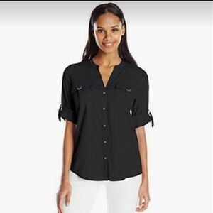 Black adjustable sleeve shirt nwot